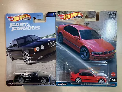 Buy Hot Wheels Premium New Cars X 2 1991 BMW M5 And '01 BMW M5 On Real Riders • 23.50£