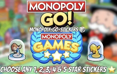 Buy Choose Any 1 2 3 4 And 5 Star Stickers ⭐️ Monopoly Go Stickers 🎲 FAST SEND • 1.99£