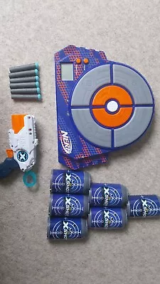Buy Nerf X Shot Gun, Electronic Target And Darts-(batteries Included) Good Condition • 14.99£