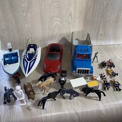 Buy VINTAGE PLAYMOBIL Mixed Bundle Of Boats,Lorrys, Car,Animals,Figures,etc • 14.95£