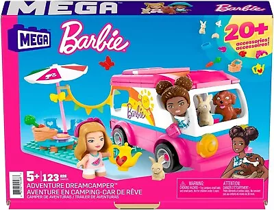 Buy Barbie Camper Playset With 123-Piece 2 Micro-Dolls Accessories Mega Blocks • 32.27£