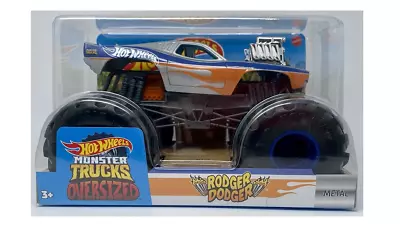 Buy Hot Wheels Monster Truck Oversized Rodger Dodger 1/24 Scale. Perfect Summer Gift • 18.65£