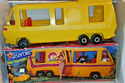 Buy Old Toy Camper Mattel Barbie Yellow Vintage Years 70 Incomplete • 72.12£