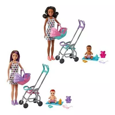 Buy Set Bambola BARBIE Babysitter Con Skipper Mattel FHY97 Assortito • 22.38£