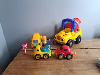 Buy Fisher Price + ELC Happyland Construction Bundle Large Fisher Price Truck Makes • 12.50£