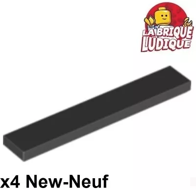Buy Lego 4x Tile Plate Smooth 1x6 With Groove Black/Black 6636 New • 1.94£