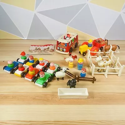 Buy Fisher Price Little People Bundle - Vintage 1970s - Farm / Bus / Cars • 90£