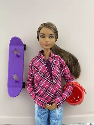 Buy Barbie Made To Move Skateboarder Doll Collector Interest Articulated Hispanic • 20£
