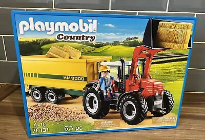 Buy PLAYMOBIL Country 70131 Farm Tractor With Feed Trailer BRAND NEW • 49.99£