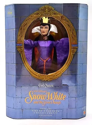 Buy 1998 Disney Great Villains Evil Queen Doll / Snow White, Mattel 18626, NrfB • 131.41£