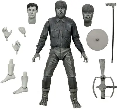 Buy Universal Monsters Ultimate Wolfman Black & White Lon Chaney Action Figure NECA • 63.62£