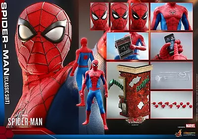 Buy Hot Toys VGM48 MARVEL'S SPIDER-MAN 1/6 SPIDER-MAN (CLASSIC SUIT) • 325£