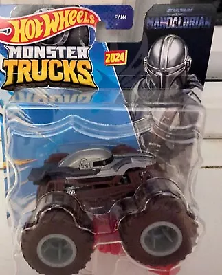 Buy Hot Wheels Monster Trucks Star Wars The Mandalorian New For 2024 1:64 New Sealed • 9£