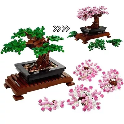 Buy 10281 Icons Bonsai Tree Set For Adults, Plants Home Décor Set With Flowers • 30.99£
