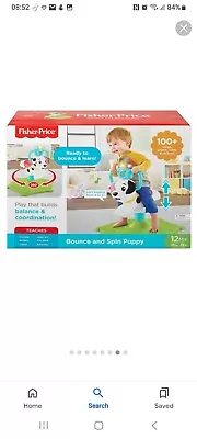 Buy Fisher-Price GHY03 Bounce And Spin Puppy Ride-On Toy • 20£