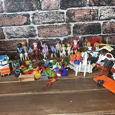 Buy A Collection Of Playmobil Farm, Christmas And Spy Figures And Play Set Pieces • 12.99£