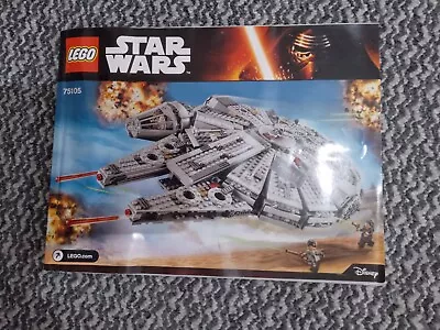 Buy Lego Star Wars Millennium Falcon 75105 Instruction Booklet Only • 6£