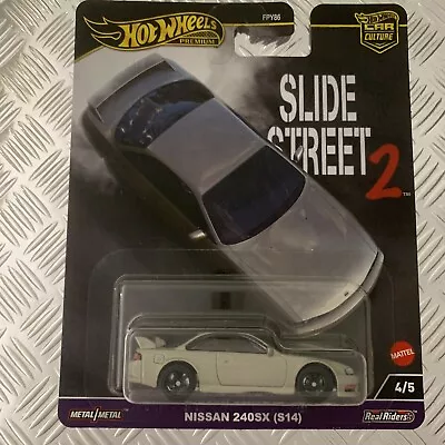 Buy Hot Wheels Premium Street Slide 2  Nissan 240SX (S14) 1:64 Mattel Diecast • 12£
