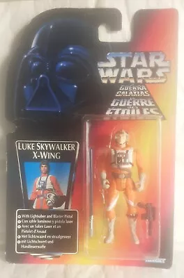 Buy Kenner Star Wars Tri-logo Red Card Luke Skywalker X-wing Figure 1996 Moc • 9.99£