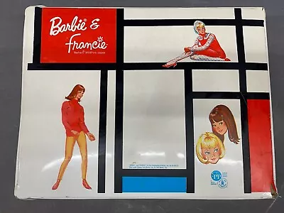 Buy Vintage 1965 Mattel Barbie & Francie Double Doll Case Wardrobe Mondrian Art Nice • 69.23£