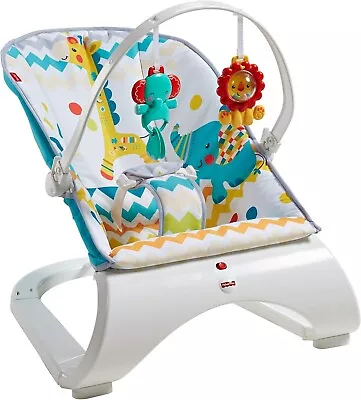 Buy Fisher-Price Colourful Carnival Comfort Curve Bouncer, Multicolour • 34.99£