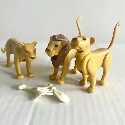 Buy Playmobil Animals: 2 X Lionesses And Lion With Bones. Zoo Animals Safari • 6£