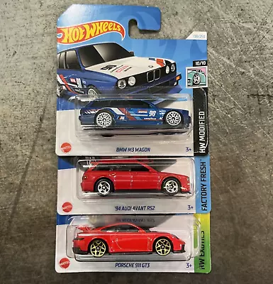 Buy Hot Wheels - German Bundle - BMW M3 Wagon, '94 Audi Avant RS2 & Porsche 911 GT3 • 9.99£