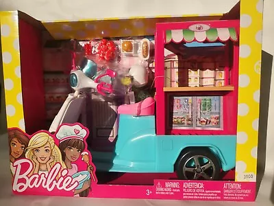 Buy 2017 Barbie Mattel VESPA SCOOTER STREET FOOD / BARBIE BISTRO CART Mint Boxed Top! • 90.04£