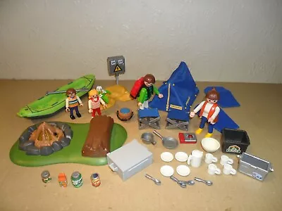 Buy PLAYMOBIL CAMPING SET (Tent,Light Up Fire,Figures,Equipment,Accessories) • 9.49£