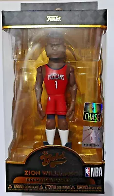 Buy Zion Williamson New Orleans Pelicans Funko Gold NBA Premium Chase Red Figure • 13£