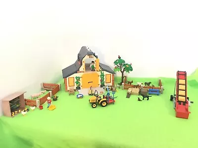 Buy Playmobil Farm/barn 3072 With Hay Bale Conveyor 6132 With Extras • 13.01£