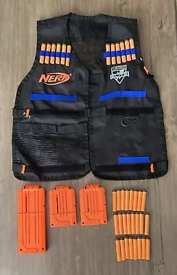Buy NERF Bundle - Nerf Tactical Vest, X3 Magazines And 36 Bullets Ammo Darts • 11.99£