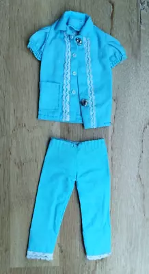 Buy Vintage Barbie Clone_ 1960's Clone Pajamas Pajamas Turquoise Blue • 13.07£