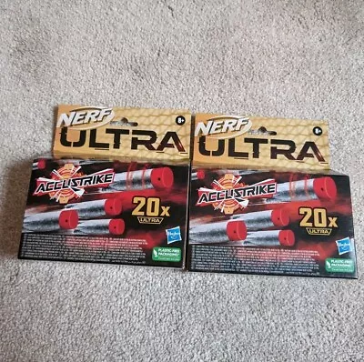 Buy 2 X Hasbro Nerf Ultra Darts Accustrike 20 Refill Pack New - Free P&P • 12.99£