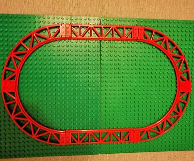 Buy ⭐LEGO Train/ Roller Coaster Pieces (x6) To Make Extended RED Oval Track Layout • 18.99£