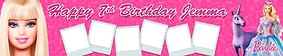Buy Barbie Personalised Birthday Banners Pack Of 2 With Photos • 8.99£
