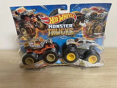 Buy Hot Wheels Monster Truck Demolition Doubles HW Safari Vs Wild Streak 1:64 • 11.99£