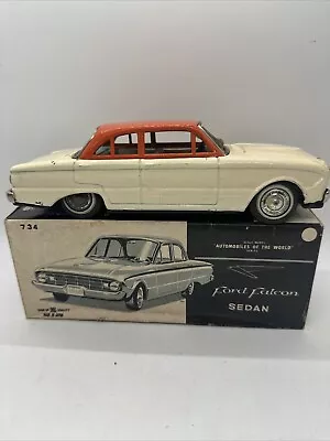 Buy 1960 Ford Falcon Tin Litho Friction Car Bandai Automobiles Of The World 734 Box • 98.78£