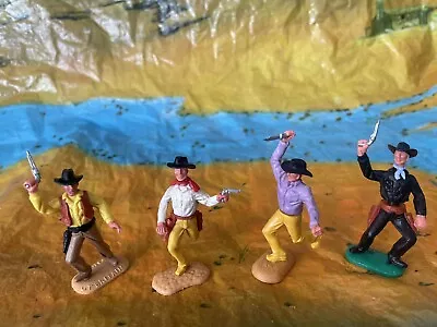 Buy 4 X Vintage Timpo Cowboys - Great Condition, All With Weapons • 8£