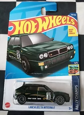 Buy 2022 Hot Wheels Lancia Delta Integrale Rally Champs Japanese Long Card 210/250 • 4.95£