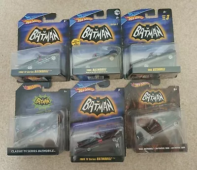 Buy HOT WHEELS 1:50 1966 TV SERIES BATMOBILE VARIANTS X 6 BUNDLE • 49.99£