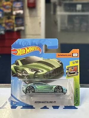 Buy Hot Wheels HW Extoics 5/10 Aston Martin One-77 Green Short Card • 3.99£