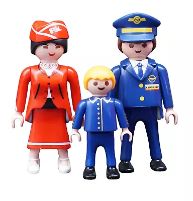 Buy Playmobil Figures Airport Airport Pilot Lot Stewardess Security #18884 • 12.04£