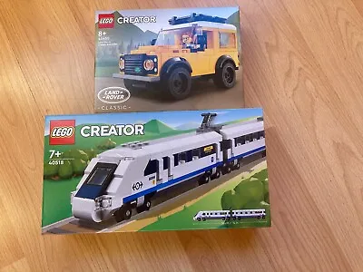 Buy Brand New Lego City Creator 40518 High Speed Train & Lego 40650 Land Rover • 49£