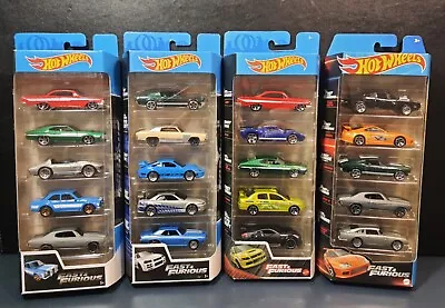 Buy Hot Wheels 5-Pack Set Of 4 - Fast & Furious Full Series _1/64_2018/19/20/22_ • 111.28£