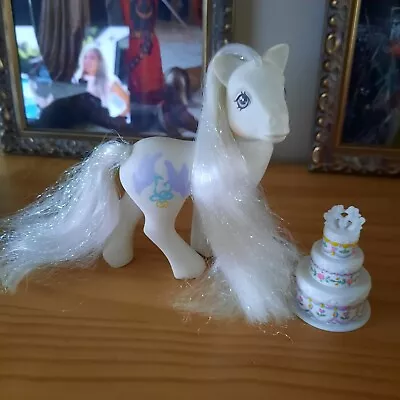 Buy My Little Pony Vintage G1 Pony Bride - Ring & Wedding Cake 1989 Rare • 20£