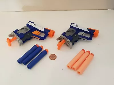 Buy Lot Of 2 Nerf Jolt N-Strike Gun Pistols & Darts, Pull & Shoot, Blue, Combine • 4.99£