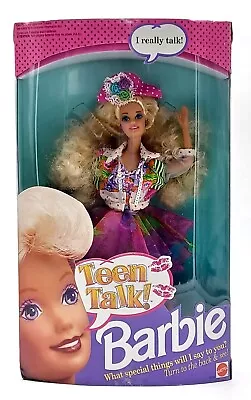 Buy 1991 Teen Talk Barbie Doll / I Really Talk Barbie / English, Mattel 5745, NrfB • 101.06£