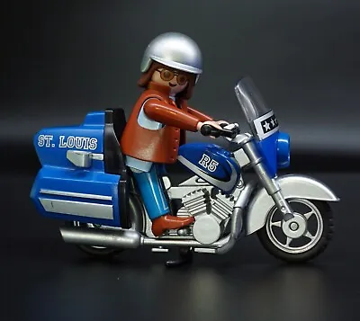 Buy Playmobil Figure Man Motorcycle No. 14063 • 15.07£