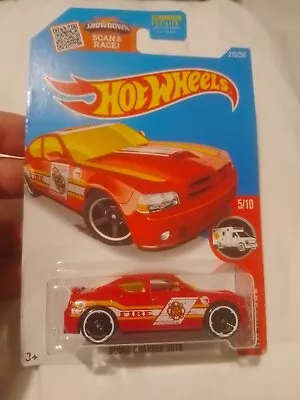 Buy Hot Wheels HW Rescue 5/10 (2015) Red Dodge Charger SRT8 Die-Cast Toy Car 215/250 • 6.99£